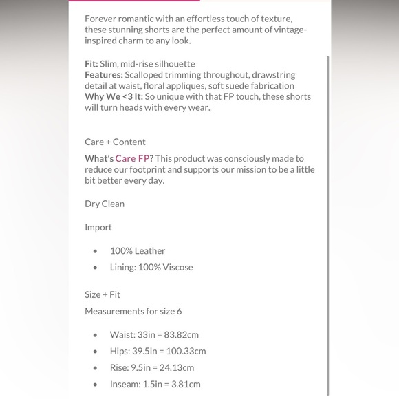 Free People Bali Honeybuzz Suede Shorts by Sorbet Size 4 NWT - Picture 4 of 15